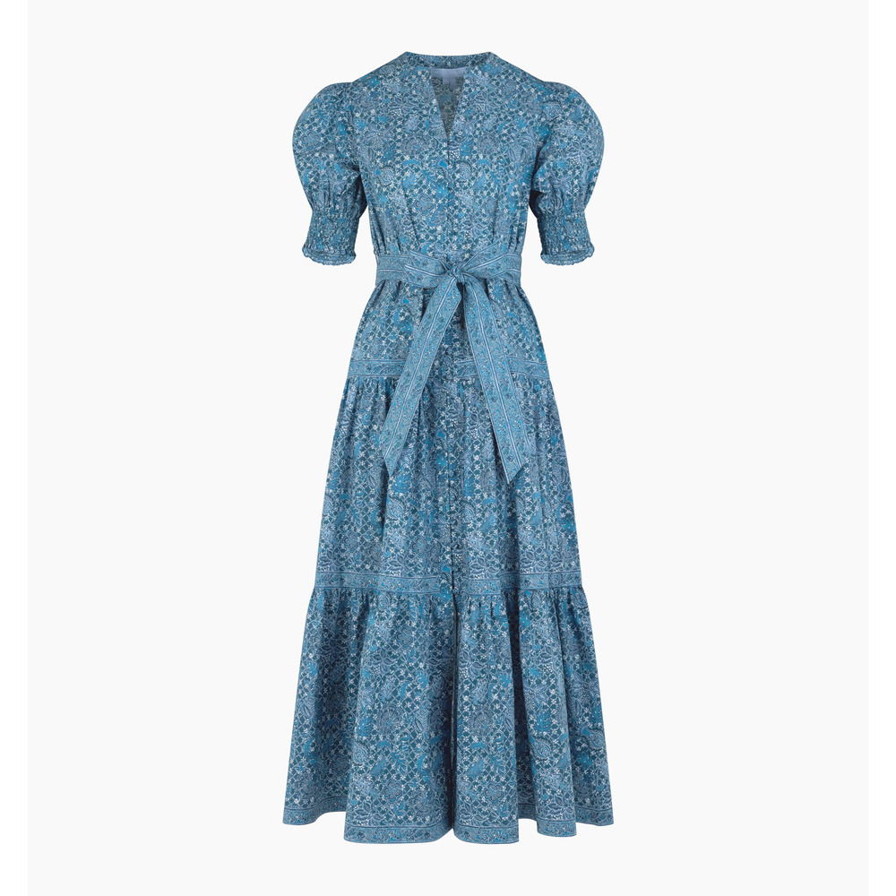 NWT Hill House Home The Yara Dress - Navy Calico Trellis Size XL